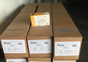 Installation de 6 volets roulants solaires SOMFY RS100 IO avec moustiquaires intégrées à Belleville-en-Beaujolais (69)